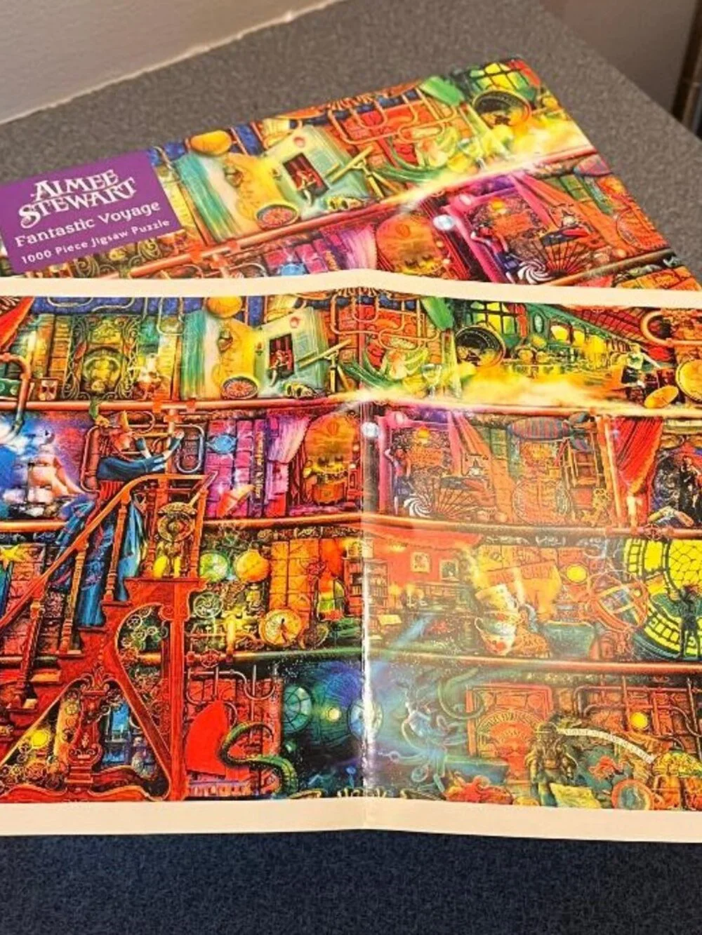 Flame Tree 1000 pc Fantastic Voyage by Aimee Stewart UK puzzle Rare + Poster